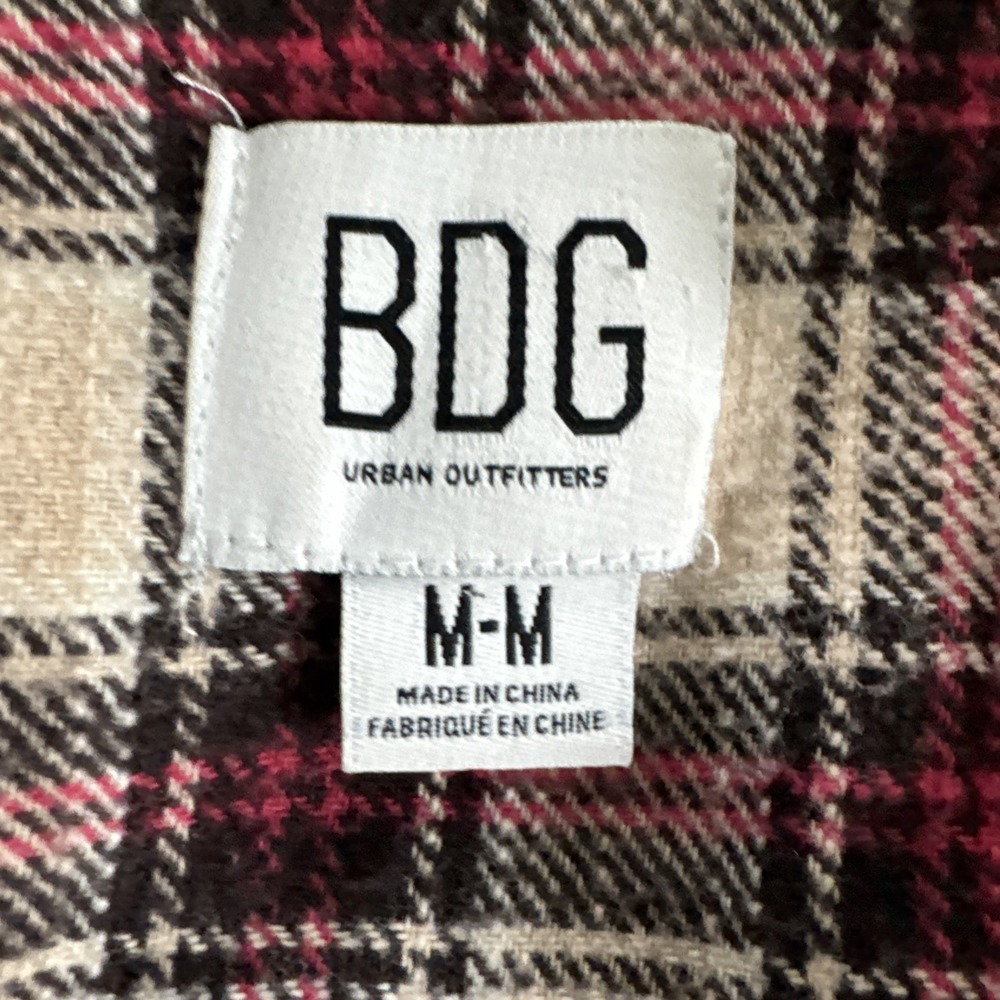 BDG Urban Outfitters Medium Patchwork Plaid Flannel Shirt (Oversized) - Picture 6 of 9